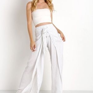 NEW Faithfull The Brand Es Torrent Wide Leg Pants Medium Neutral Beach NWT